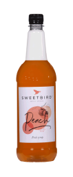 Bottle of Sweetbirds Peach Syrup
